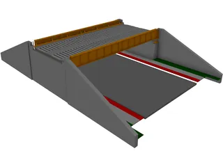 Thru Plate Girder Bridge 3D Model