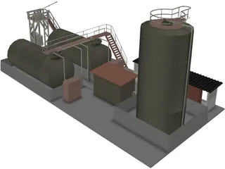 Petroleum Refinery 3D Model