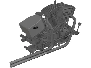 Harley Engine 3D Model