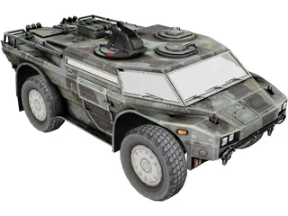 Armored Security Vehicle 3D Model