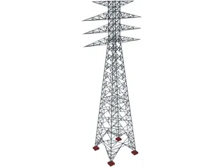 Power Transmission Tower 3D Model