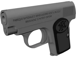 Browning 1906 Pistol 3D Model