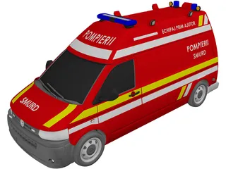 Volkswagen Transporter T5 Ambulance (2013) 3D Model