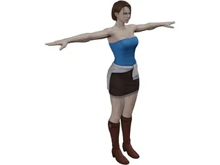 Jill Resident Evil 3 3D Model