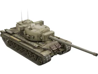 US T29 Tank 3D Model