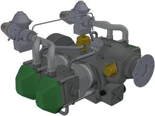 Rotax 912 Engine 3D Model