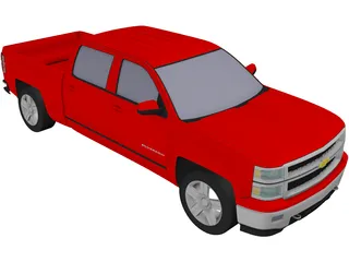 Chevrolet Silverado Crew Cab (2014) 3D Model