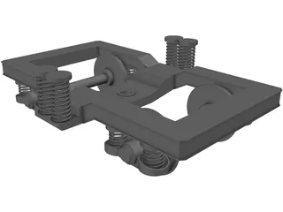 Railroad Bogie 3D Model