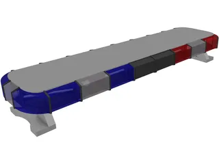 Whelen Edge Police Lightbar 3D Model