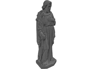 St. Joseph Statue 3D Model