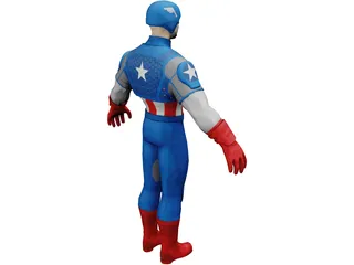 Captain America of the Avengers 3D Model