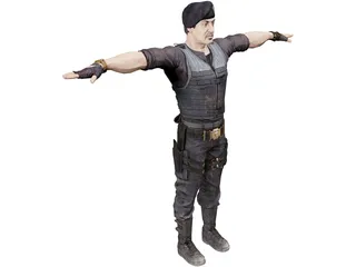 Sylvester Stallone 3D Model