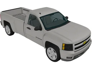 Chevrolet Silverado 2500HD Regular Cab LTZ (2009) 3D Model