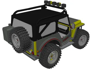Jeep Wrangler 4x4 Expedition 3D Model