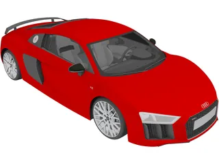 Audi R8 V10 Plus (2016) 3D Model