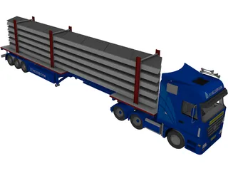 Mercedes-Benz Convoy Exeptionnel 3D Model