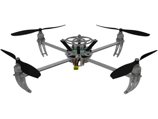 Talon Quad RC Heli Drone 3D Model