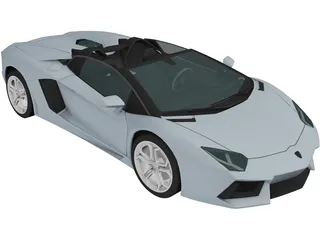 Lamborghini Aventador LP-700 Roadster (2014) 3D Model