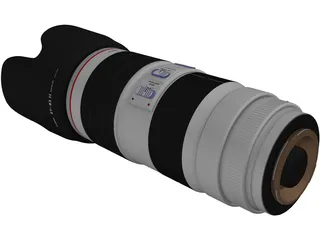 Canon EF 70-200mm f/2.8 L IS USM Lens 3D Model