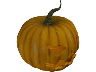 Pumpkin Head Halloween 3D Model