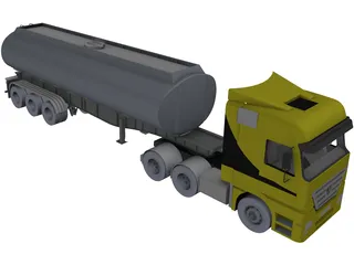 Mercedes-Benz Tank Truck 3D Model