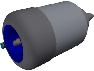 KJ-66 Jet engine 3D Model