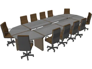 Conference Table 3D Model