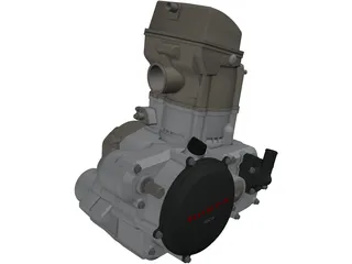 Honda CRF250X Engine 3D Model