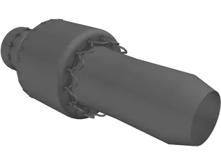 Jet Turbine for Light Aircraft 3D Model