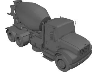 Cement Mixer Truck 3D Model