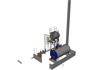 Boiler House Layout 3D Model