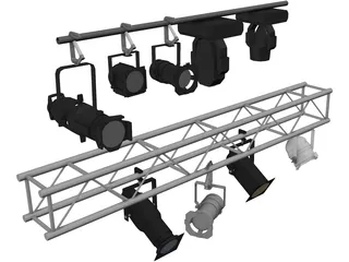 Stage Lights 3D Model