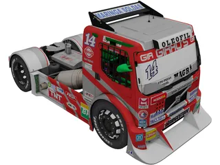 Volvo FH Clay Truck Racing 3D Model
