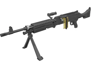 M240 Machinegun 3D Model