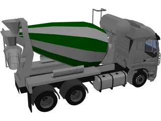 Iveco Stralis 6x4 Concrete Truck 3D Model