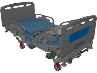 Hospital Bed 3D Model