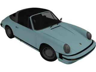 Porsche 911 Targa 930 (1974) 3D Model