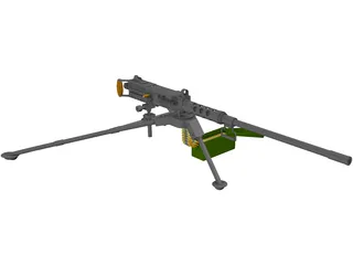 M2A2 HB .50 Cal Machine Gun 3D Model