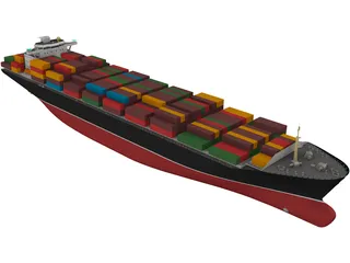 Container Ship 3D Model