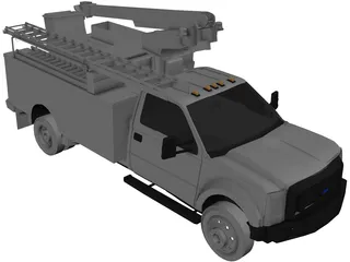 Ford F450 Ultility Truck 3D Model