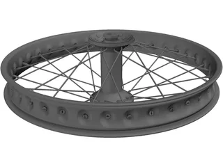 BMX Spoked Wheel 3D Model