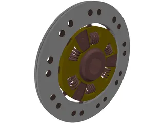 Mechanical Clutch Friction Plate 3D Model