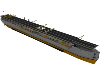 USS Langley (CV-1) 3D Model