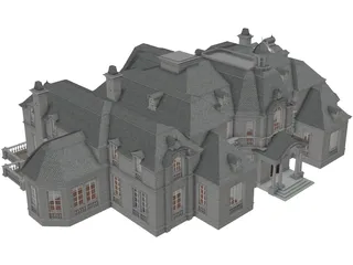 Neo-Classical Mansion 3D Model