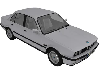 BMW E30 320i 4-door 3D Model