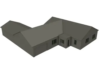 Modern Bungalow 3D Model