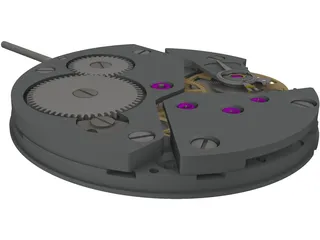 Watch Working Moving Model 3D Model