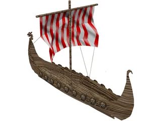 Viking Boat 3D Model