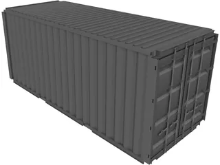 Shipping Container ISO 20ft  3D Model