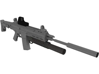 ACR SV with Granade Launcher 3D Model